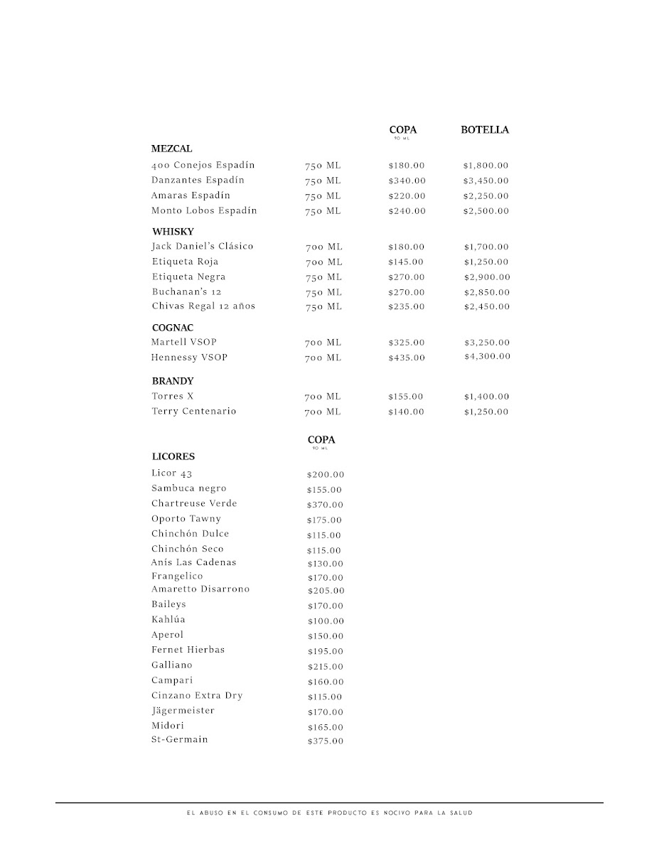 Piedra Luna Menu - Image 2